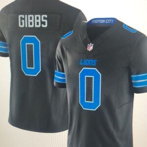 Jahmyr Gibbs Black Vapor Stitched Jersey🤍